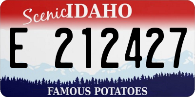 ID license plate E212427