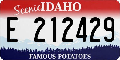 ID license plate E212429