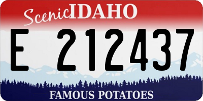 ID license plate E212437