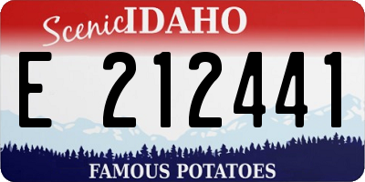 ID license plate E212441
