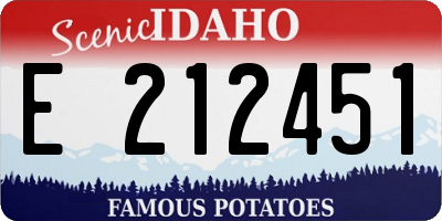ID license plate E212451