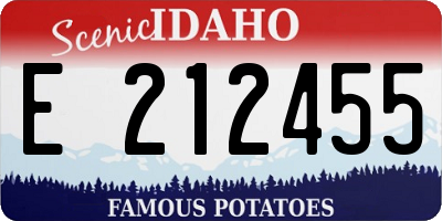 ID license plate E212455