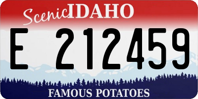 ID license plate E212459