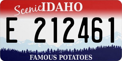 ID license plate E212461