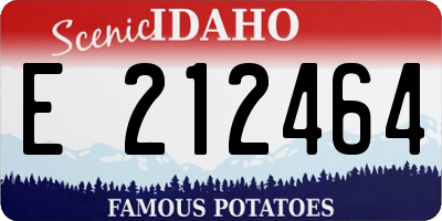 ID license plate E212464