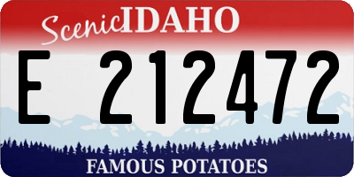 ID license plate E212472