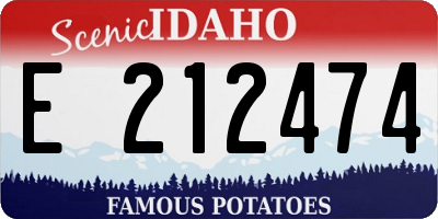 ID license plate E212474