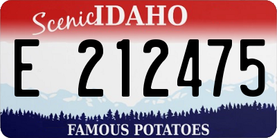 ID license plate E212475
