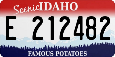 ID license plate E212482