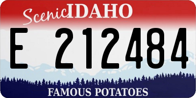 ID license plate E212484