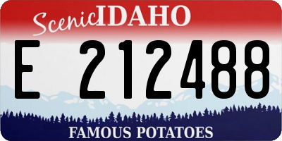 ID license plate E212488