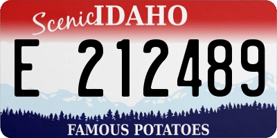 ID license plate E212489