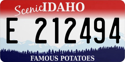 ID license plate E212494