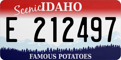 ID license plate E212497