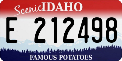 ID license plate E212498