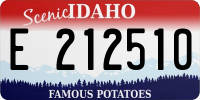 ID license plate E212510