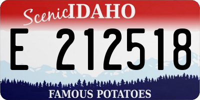 ID license plate E212518