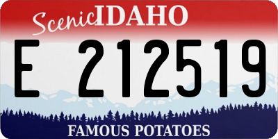 ID license plate E212519