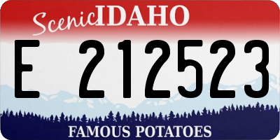 ID license plate E212523