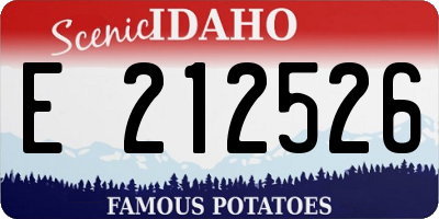 ID license plate E212526