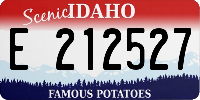 ID license plate E212527