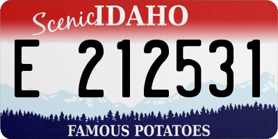 ID license plate E212531