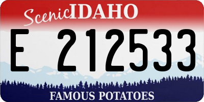 ID license plate E212533