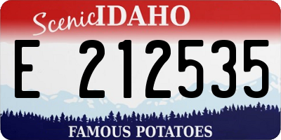 ID license plate E212535