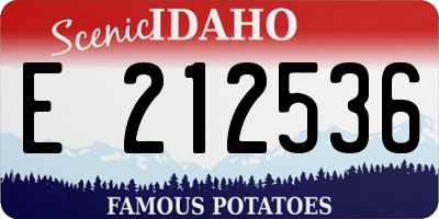 ID license plate E212536