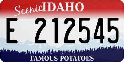 ID license plate E212545