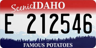 ID license plate E212546