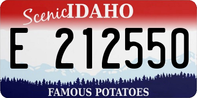 ID license plate E212550