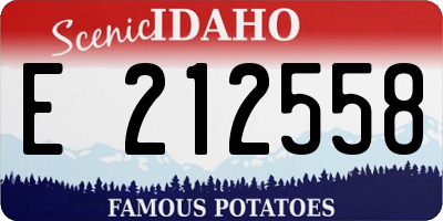 ID license plate E212558