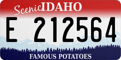 ID license plate E212564