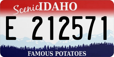 ID license plate E212571