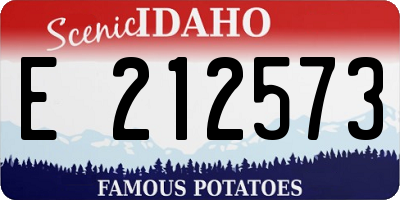 ID license plate E212573