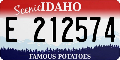 ID license plate E212574