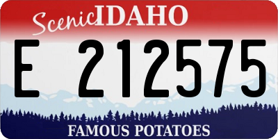 ID license plate E212575