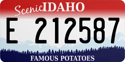 ID license plate E212587