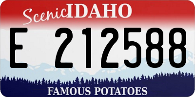 ID license plate E212588