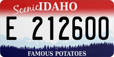 ID license plate E212600