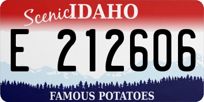 ID license plate E212606