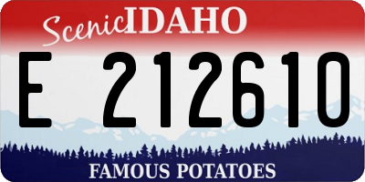 ID license plate E212610