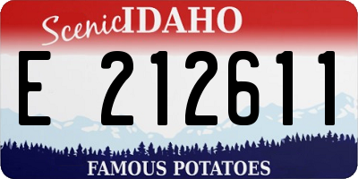 ID license plate E212611