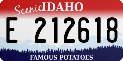 ID license plate E212618