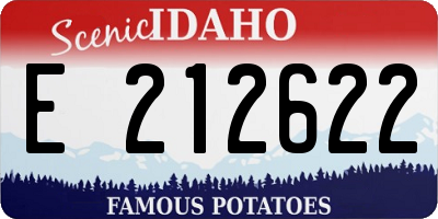 ID license plate E212622