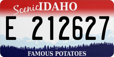 ID license plate E212627