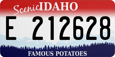 ID license plate E212628