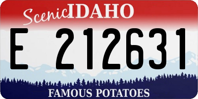ID license plate E212631