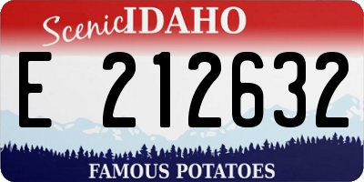 ID license plate E212632